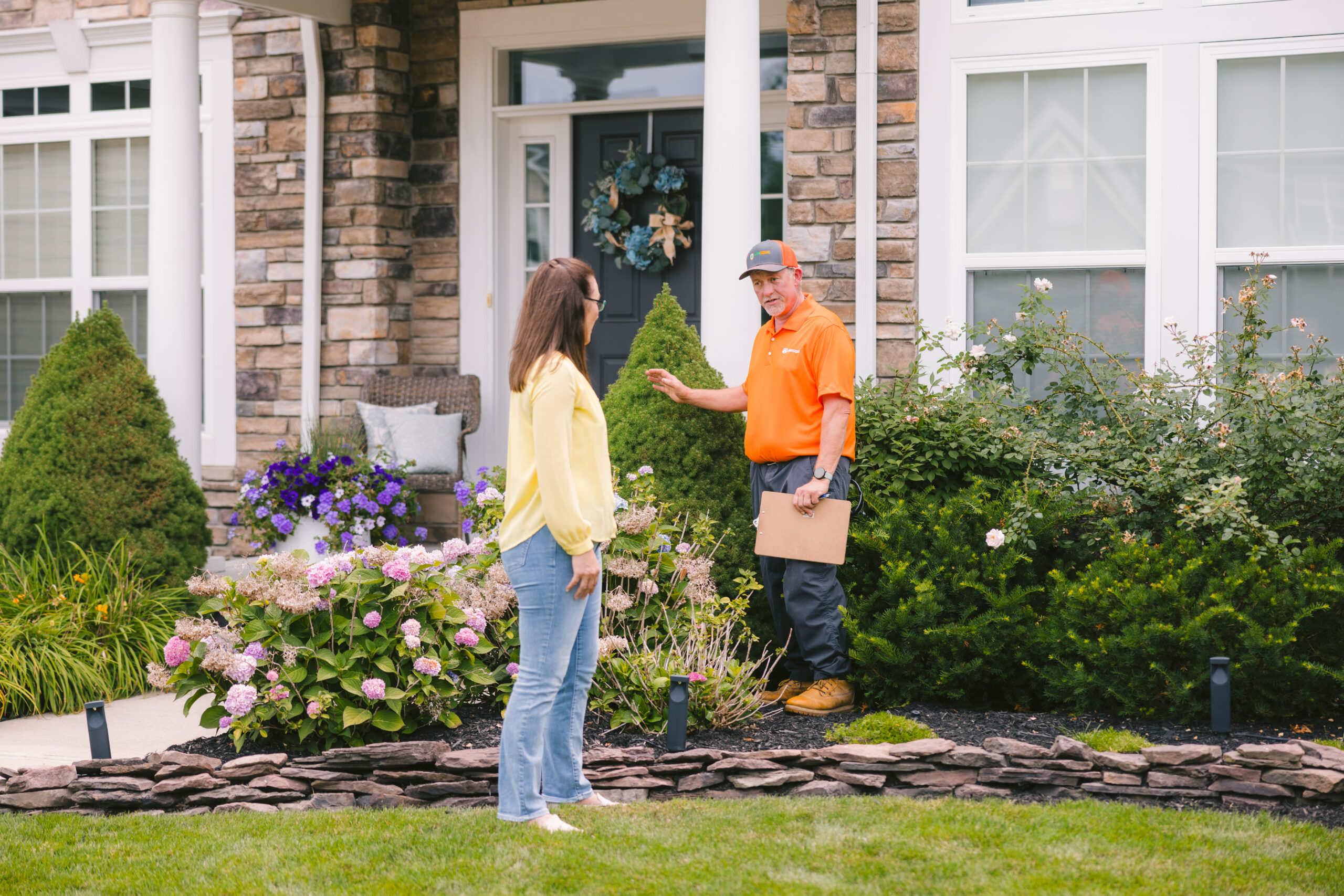 Lawn Squad reviewing a project